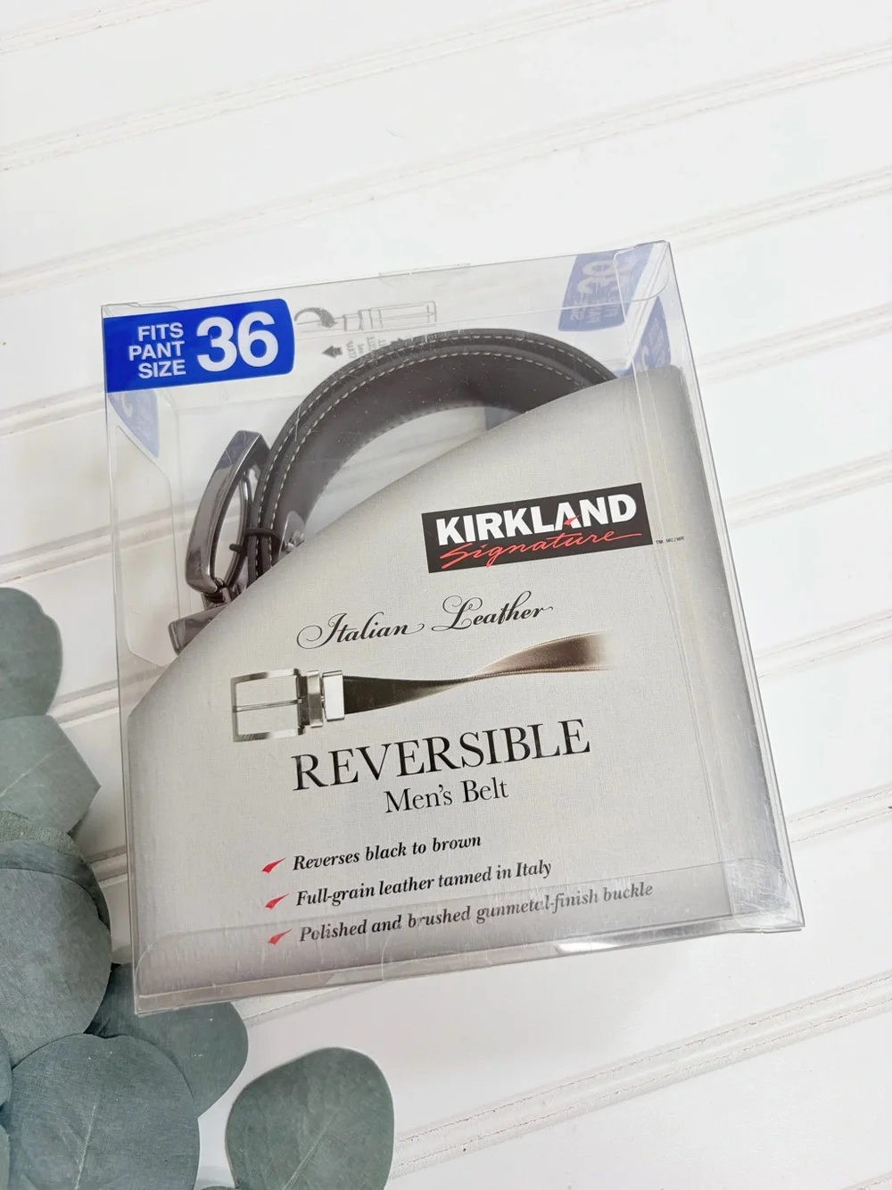 Kirkland Italian Leather Reversible Belt